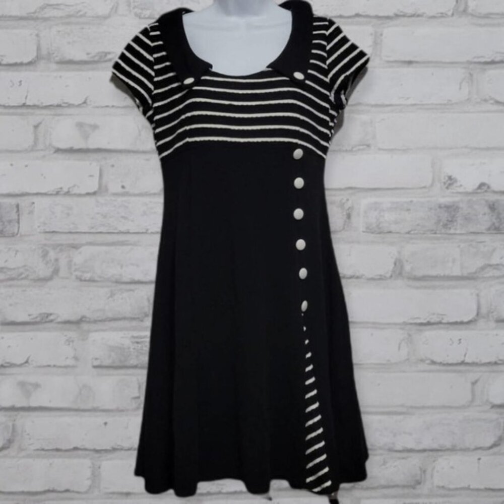 Voodoo Vixen Sailor Style Rockabilly Goth Dress Womens Size Large
